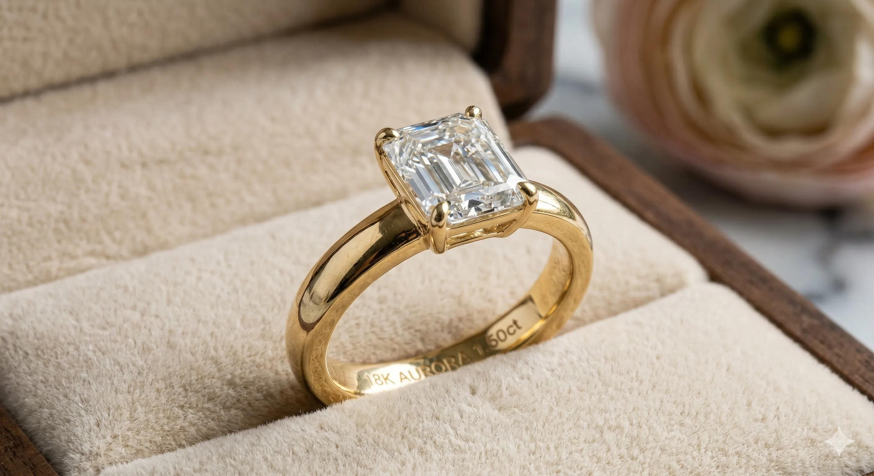 Anillo con diamante conmemorativo creado a partir de cenizas de mascota — Sakti Atelier