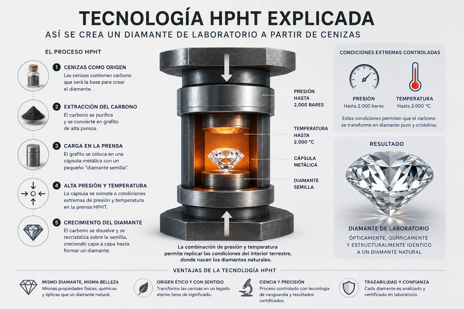 Tecnología de alta presión y temperatura (HPHT) explicada